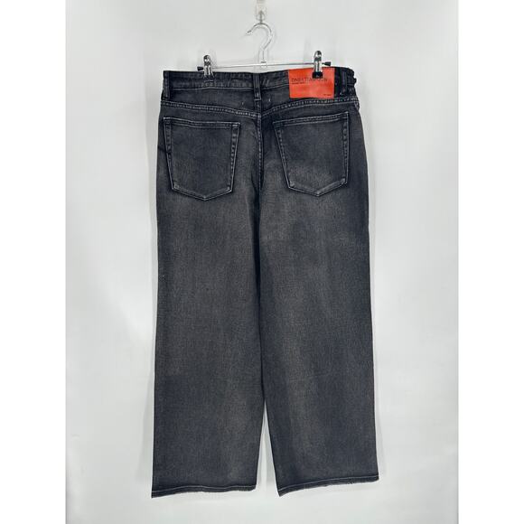 One Teaspoon Cut Out Jackson Wide Leg Denim Jeans - Faded Black Size 30 NWT - Picture 8 of 12